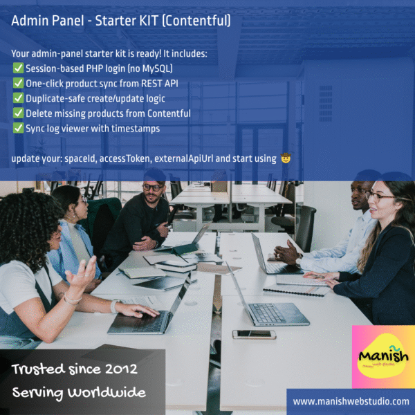 Admin Panel Starter Kit for Contentful (PHP) - Image 2